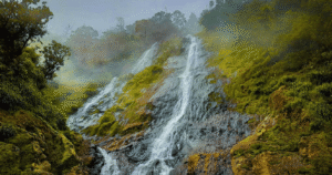 sikarim waterfal dieng